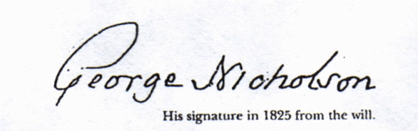 George Nicholson's signature