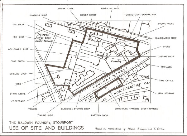 map of Stourport Foundry